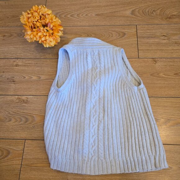 Aeropostale Cream Cable Knit Sweater Vest Size Small - Picture 6 of 7